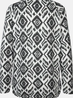 Damen Sure Damen Flauschshirt im abstrakten Dessin