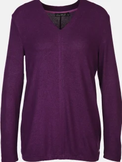 Damen Lisa Tossa Damen Flauschshirt in melierter Optik