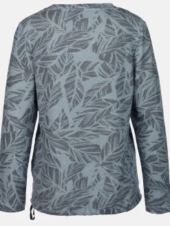 Damen Sure Damen Flauschshirt mit Blätterprint
