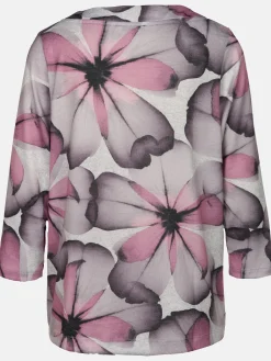 Damen Sure Damen Flauschshirt mit Blumenprint