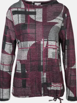 Damen Sure Damen Flauschshirt mit Kelchkragen