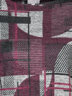 Damen Sure Damen Flauschshirt mit Kelchkragen