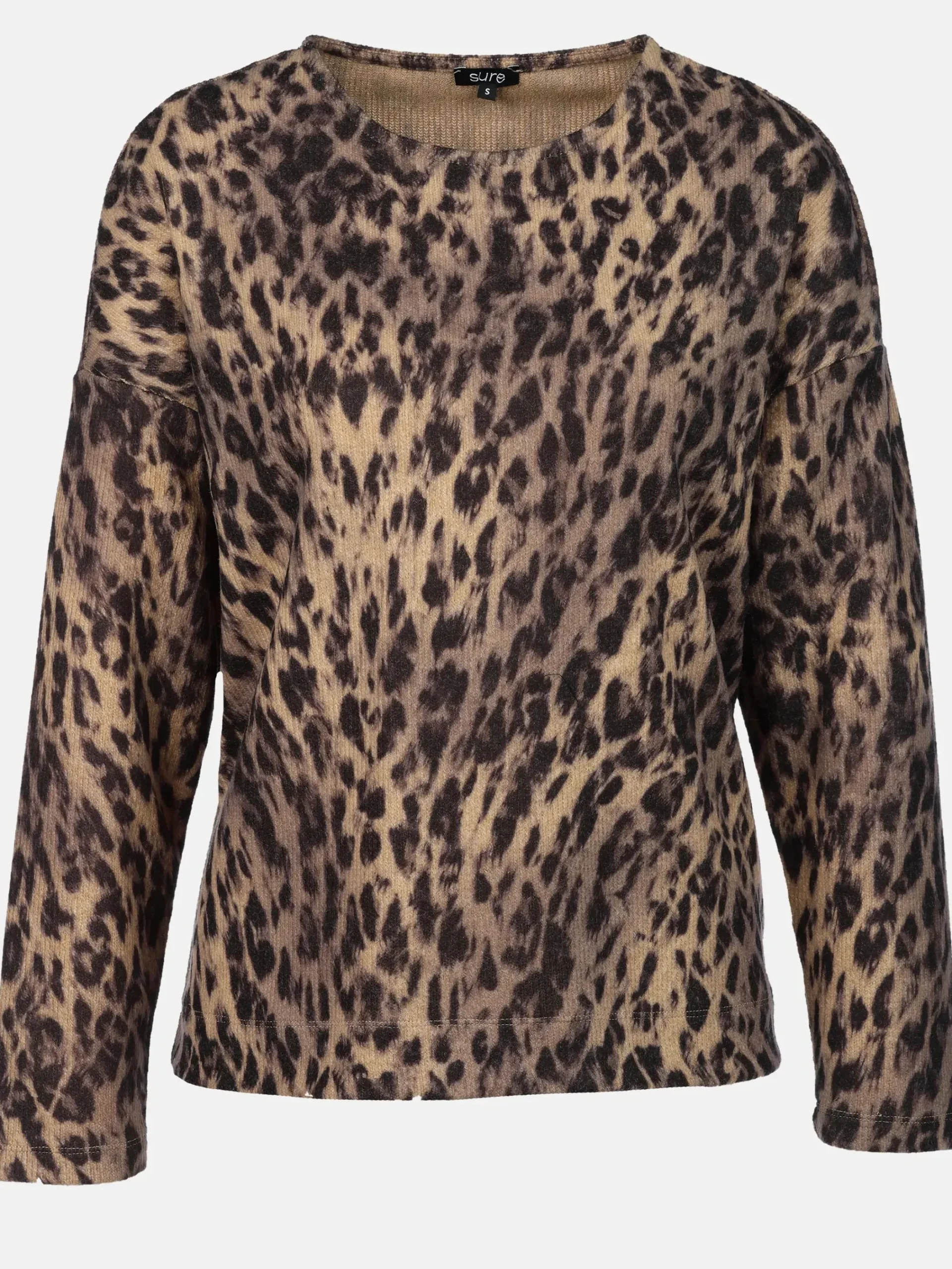 Damen Sure Damen Flauschshirt mit Leoprint