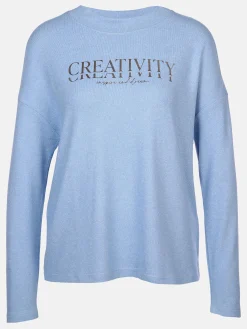 Damen Street One Damen Flauschshirt mit Schriftprint