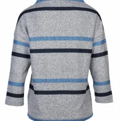 Damen Sure Damen Flauschshirt mit Streifen und 3/4 Arm