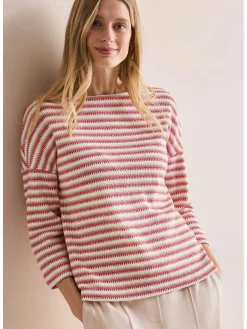 Damen Cecil Damen gestreiftes Strick-Look Shirt