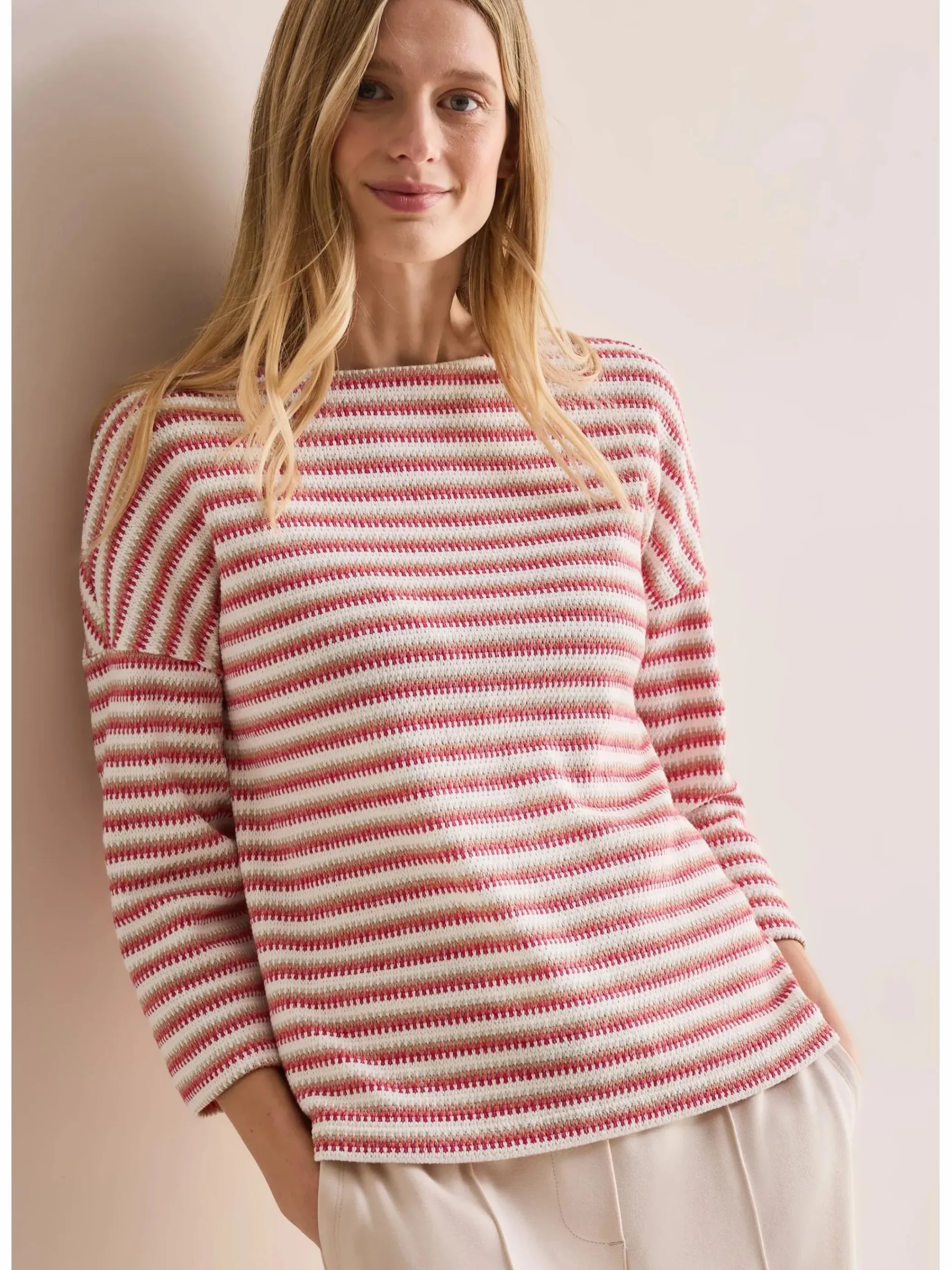 Damen Cecil Damen gestreiftes Strick-Look Shirt