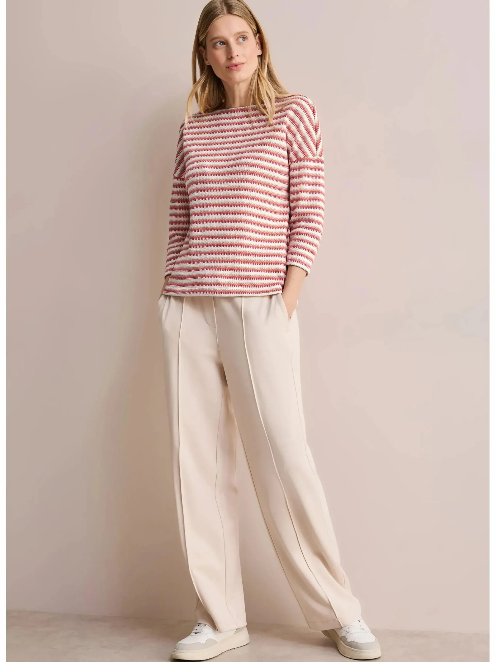 Damen Cecil Damen gestreiftes Strick-Look Shirt