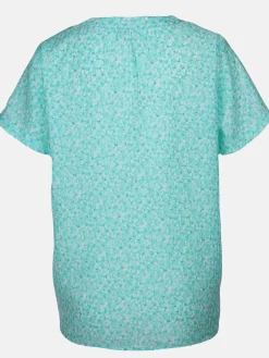 Damen Lisa Tossa Damen Halbarmbluse im Minimalprint