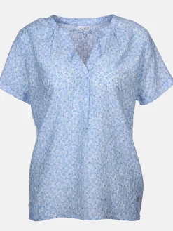 Damen Lisa Tossa Damen Halbarmbluse im Minimalprint