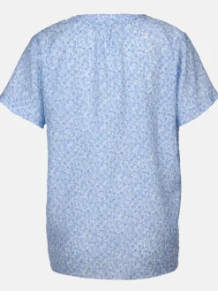 Damen Lisa Tossa Damen Halbarmbluse im Minimalprint