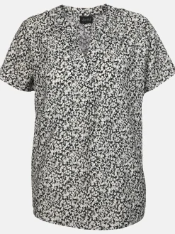 Damen Lisa Tossa Damen Halbarmbluse mit Alloverprint