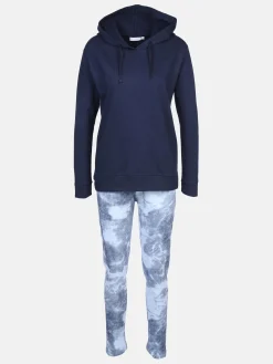 Damen Sure Damen Hausanzug mit Batikstyle-Hose und Hoodie