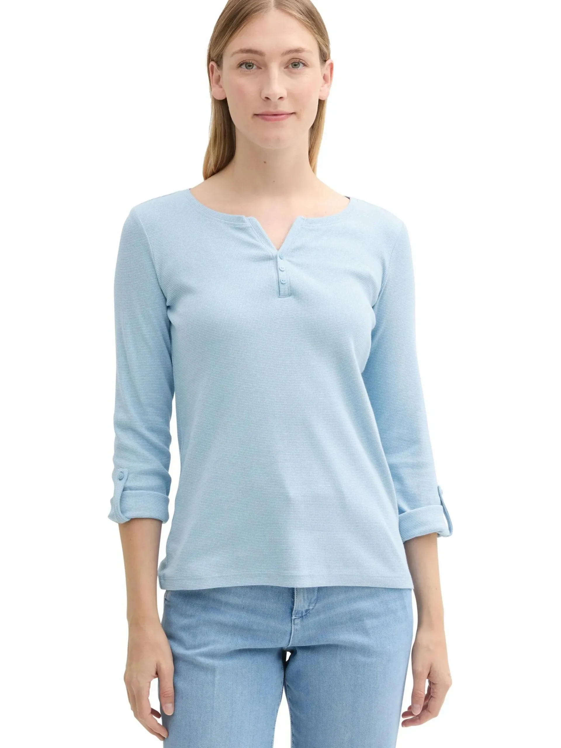 Damen Tom Tailor Damen Henleyshirt