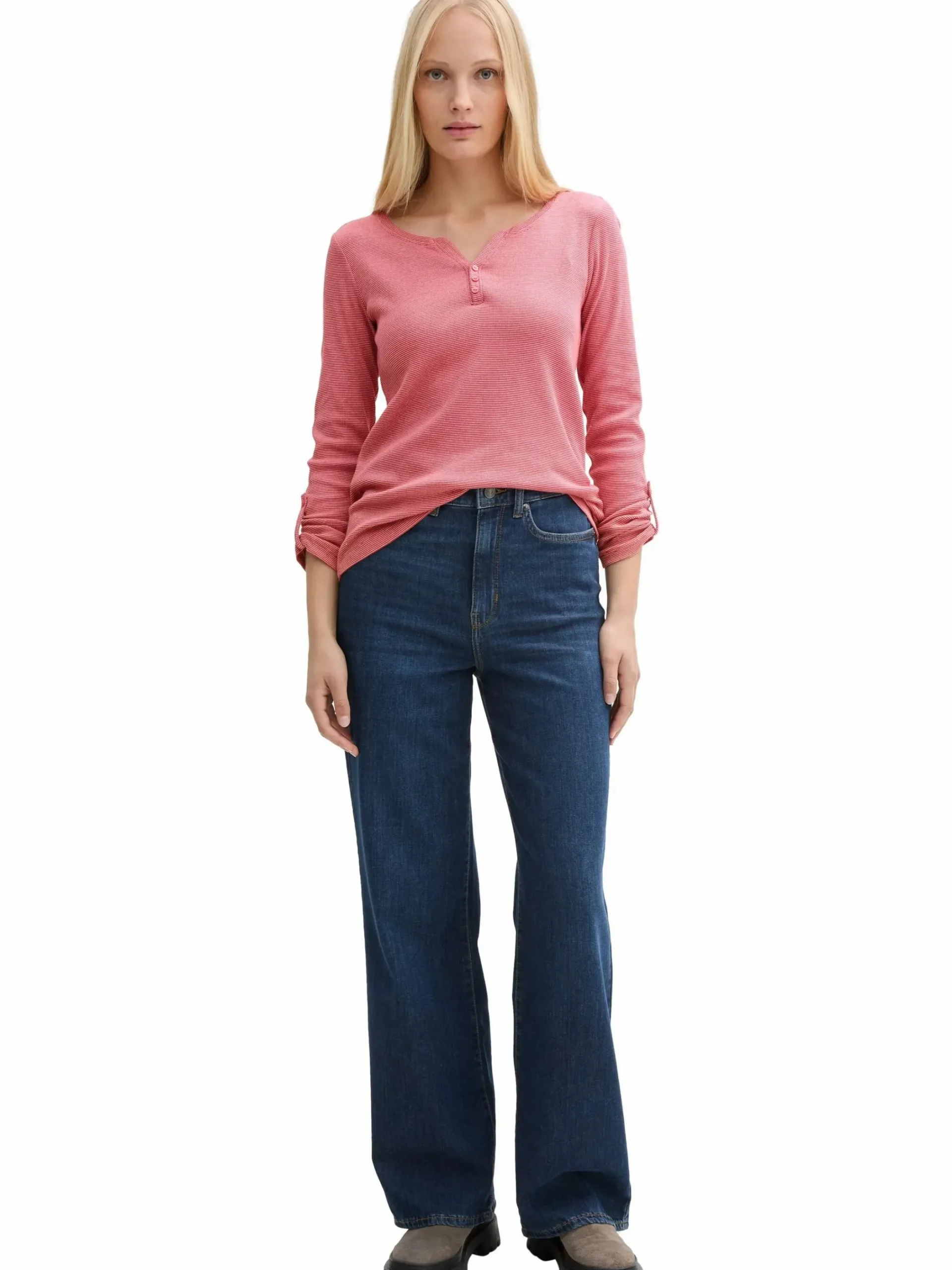 Damen Tom Tailor Damen Henleyshirt