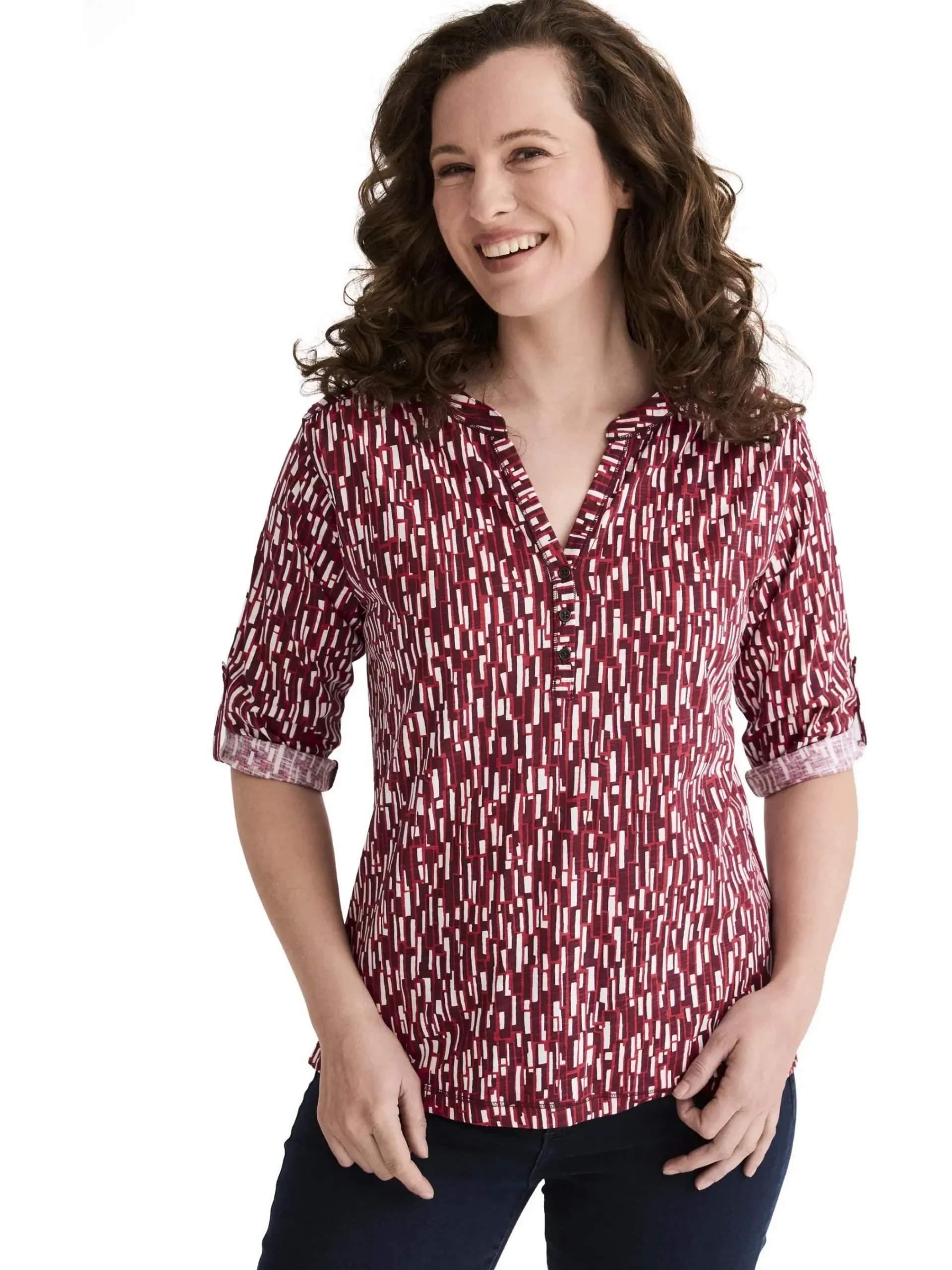 Damen Stooker DOB Damen Henleyshirt "Marie"