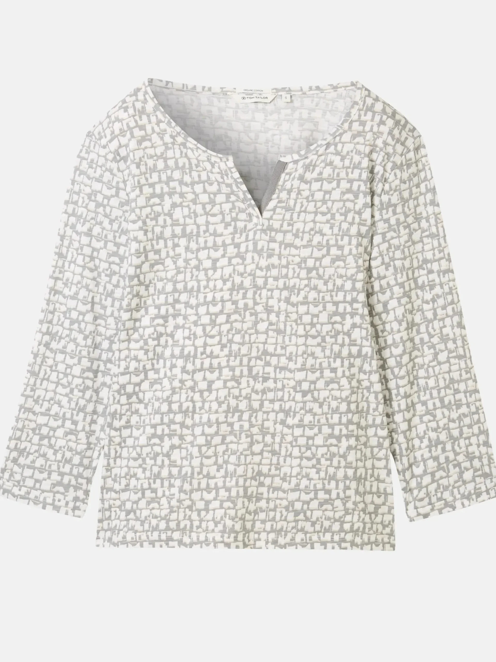 Damen Tom Tailor Damen Henleyshirt mit 7/8 Ärmeln