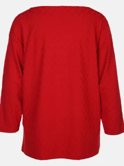 Damen Lisa Tossa Damen Jacquard Shirt mit 3/4 Arm