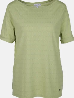 Damen Lisa Tossa Damen Jacquard Shirt mit kurzem Arm