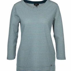 Damen Sure Damen Jacquard Shirt mit 3/4 Arm