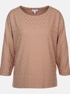 Damen Lisa Tossa Damen Jacquard Shirt mit 3/4 Arm