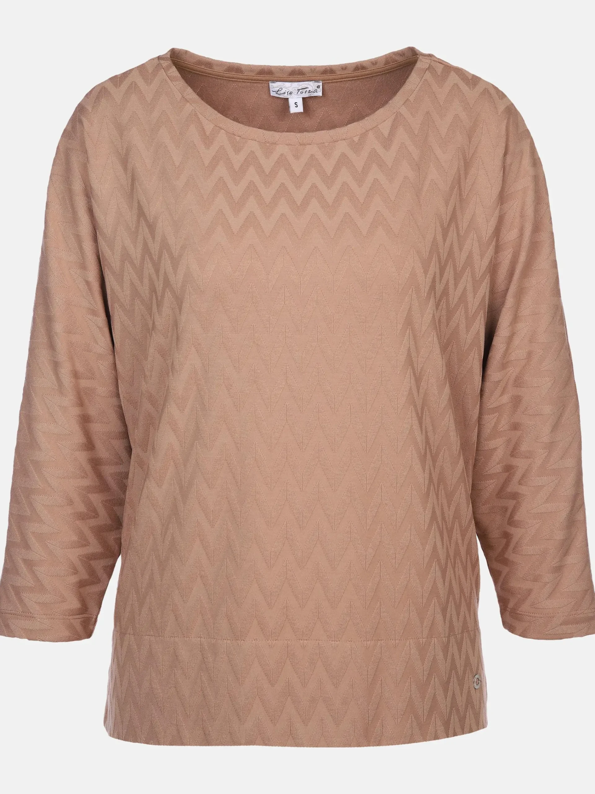 Damen Lisa Tossa Damen Jacquard Shirt mit 3/4 Arm