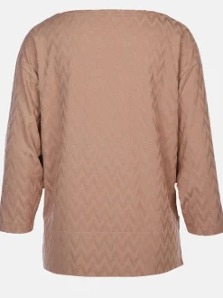 Damen Lisa Tossa Damen Jacquard Shirt mit 3/4 Arm