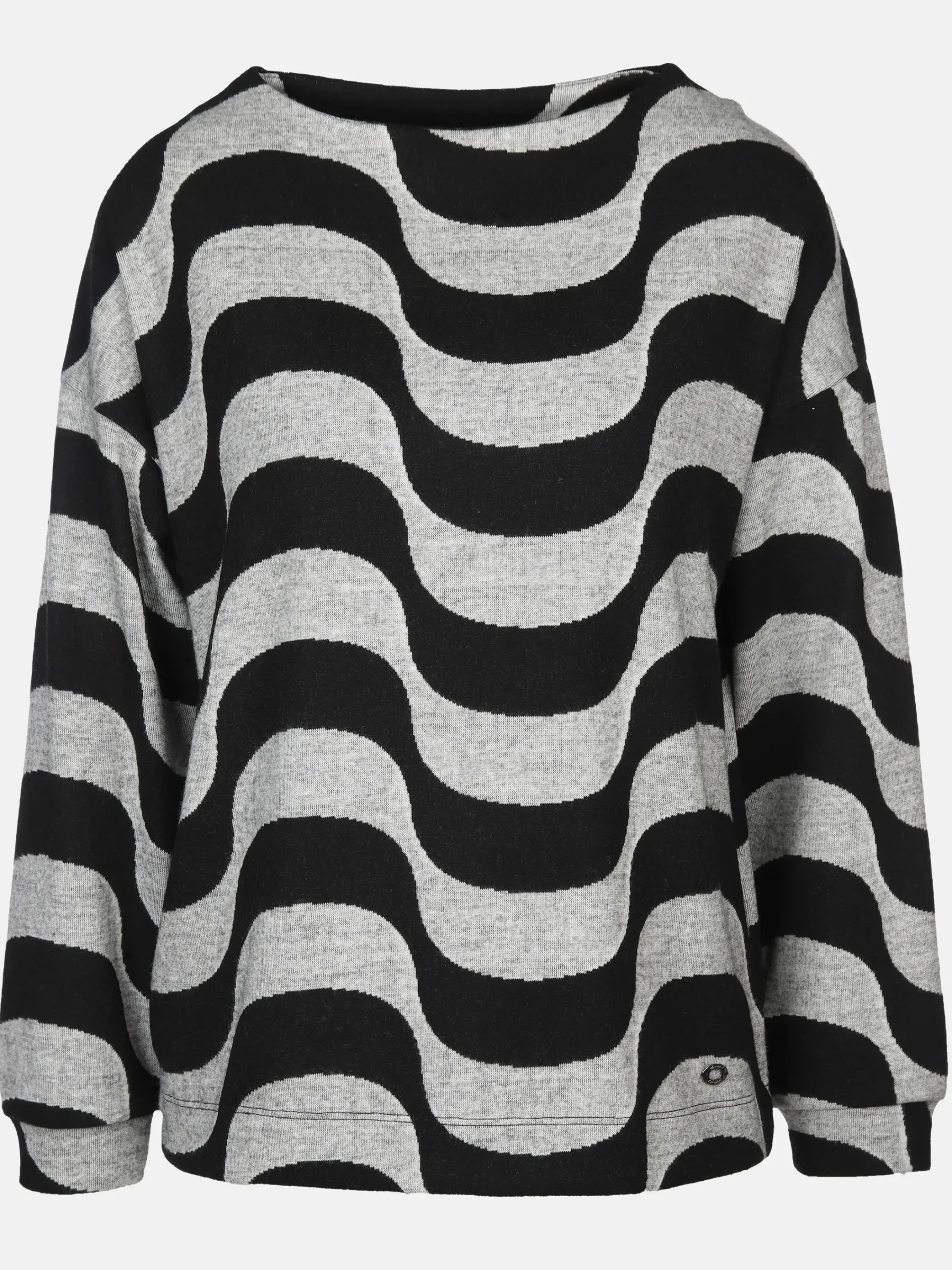 Damen Lisa Tossa Damen Jacquardshirt mit Wellenmuster