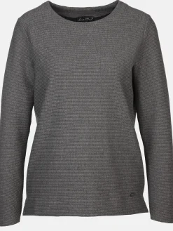 Damen Lisa Tossa Damen Jaquard-Shirt mit Ripp-Struktur