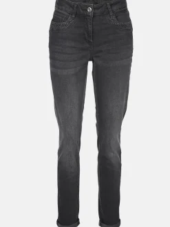 Damen Lisa Tossa Damen Jeans Slim Fit "Hanna" mit Ziersteinen