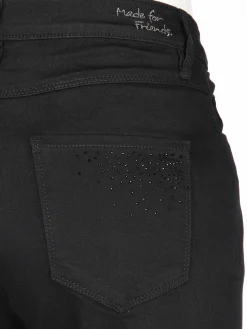 Damen Stooker DOB Damen Jeanshose im Tapered Fit mit Strasssteinchen