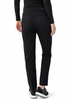 Damen Stooker DOB Damen Jeanshose im Tapered Fit mit Strasssteinchen