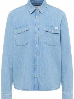 Damen Mustang Damen Jeansshirt "Sedana" mit aufgesetzten Brusttaschen
