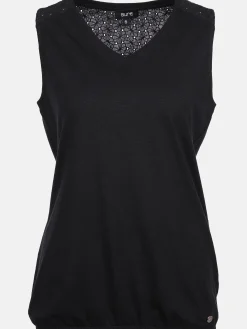 Damen Sure Damen Jerseytop mit Spitzenpasse