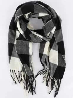 Damen Sure Damen Karoschal mit Fransen