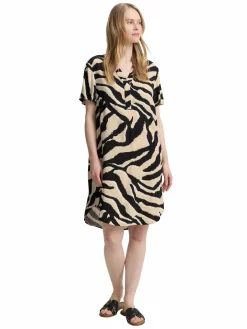 Damen Tom Tailor Damen Kleid im Animalprint