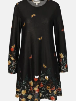 Damen Apricot Damen Kleid in schwingender Form