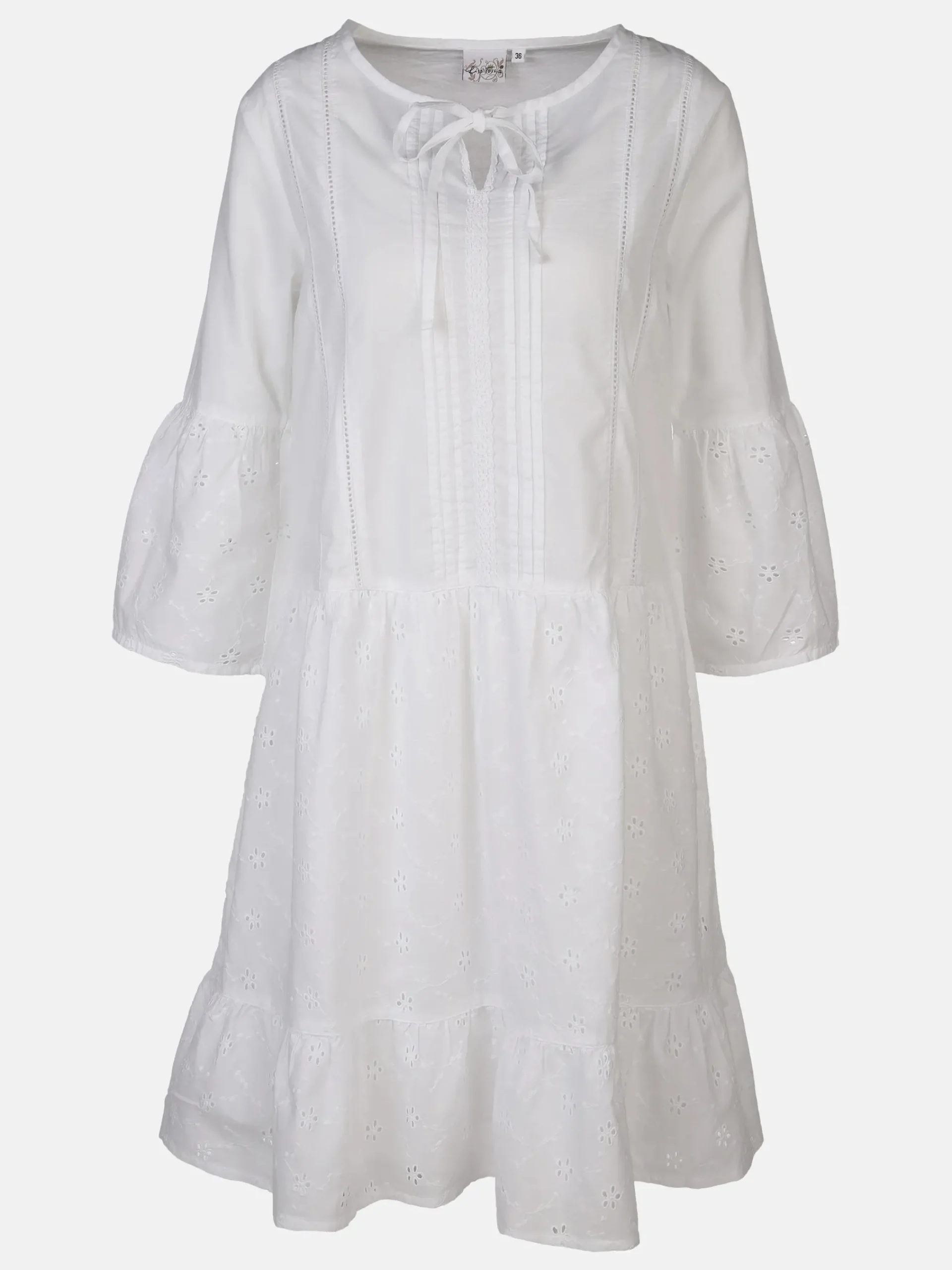 Damen Lisa Tossa Damen Kleid mit Lochspitze