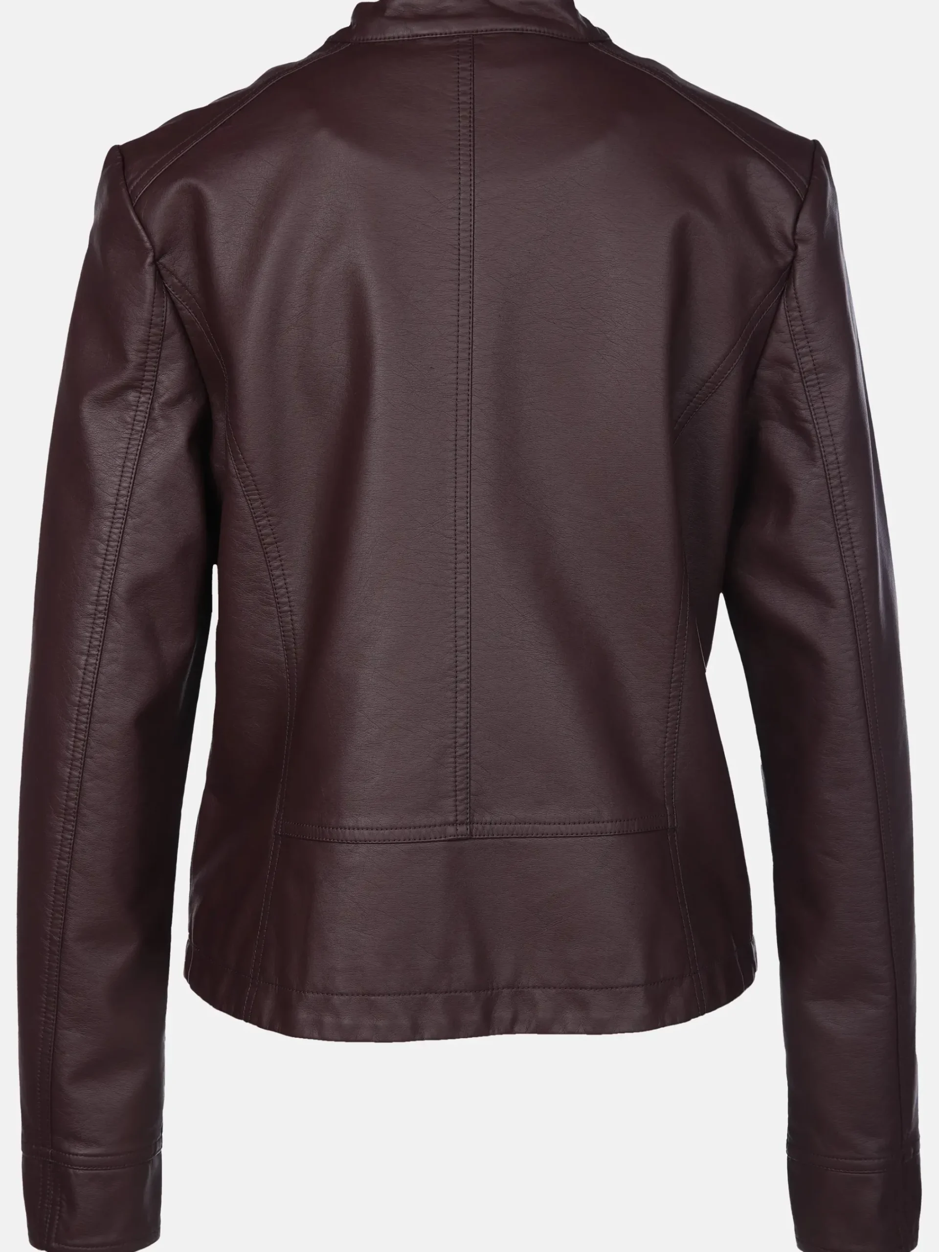 Damen Lisa Tossa Damen Kunstlederjacke mit Stehkragen