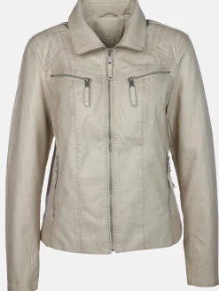 Damen Sure Damen Kunstlederjacke mit Reißverschluss