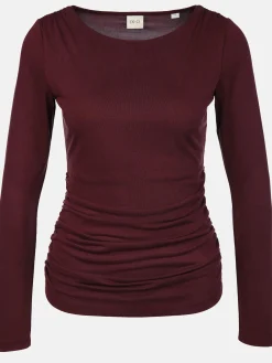 Damen IX-O Damen Langarmshirt mit seitlicher Raffung