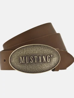 Damen Mustang Damen Ledergürtel mit Klemmschnalle