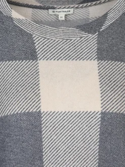 Damen Tom Tailor Damen Leichtpullover im Karodessin