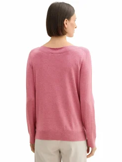 Damen Tom Tailor Damen Leichtpullover mit weitem Ausschnitt