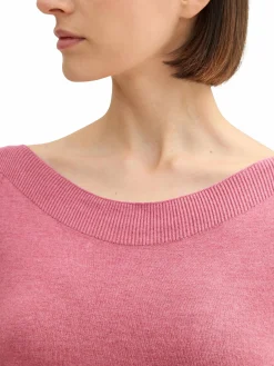 Damen Tom Tailor Damen Leichtpullover mit weitem Ausschnitt