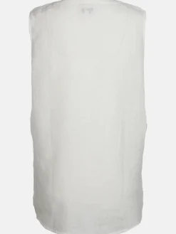 Damen Lisa Tossa Damen Leinentop mit Biesen