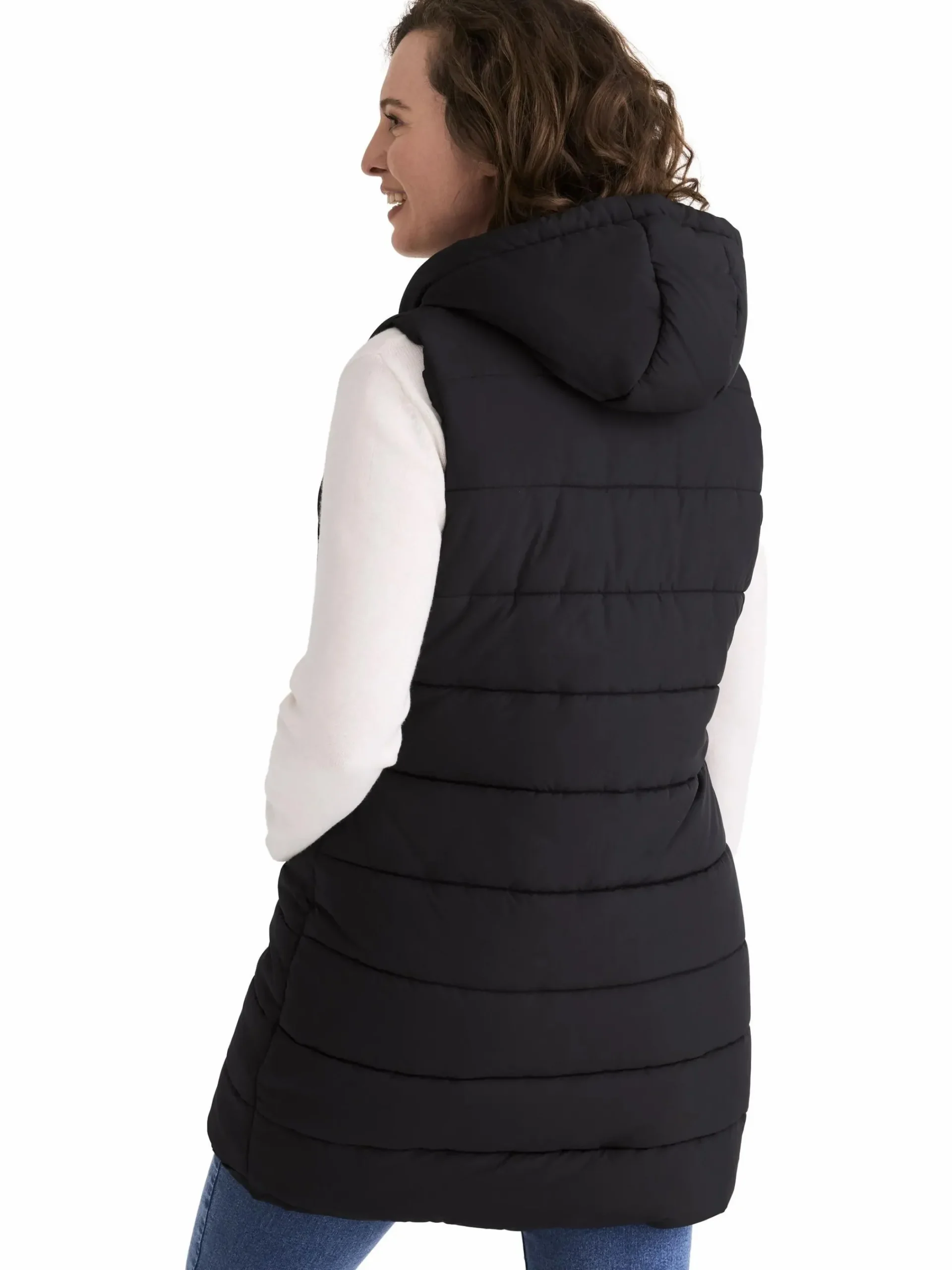 Damen Stooker DOB Damen Longweste mit Kapuze