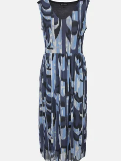 Damen Lisa Tossa Damen Meshkleid mit Alloverprint