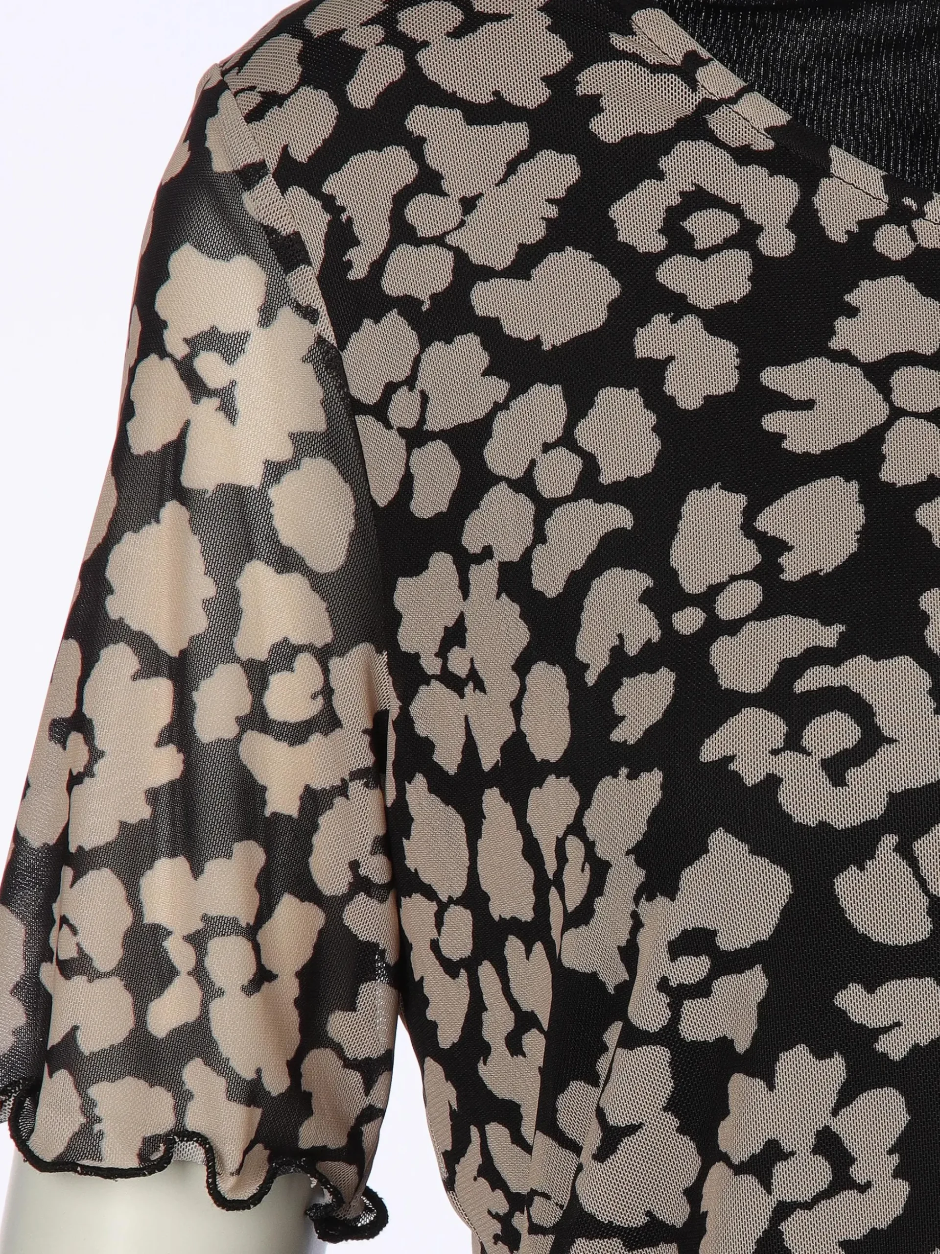 Damen Lisa Tossa Damen Meshshirt mit Alloverprint