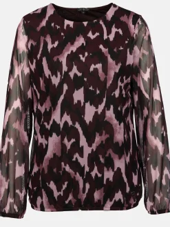 Damen Lisa Tossa Damen Meshshirt mit Print